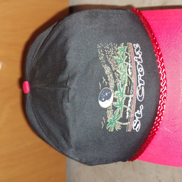 Vintage St Croix Patch SnapBack Hat Cap V I Virgin Islands USA Made 80s 90s - Picture 2 of 10